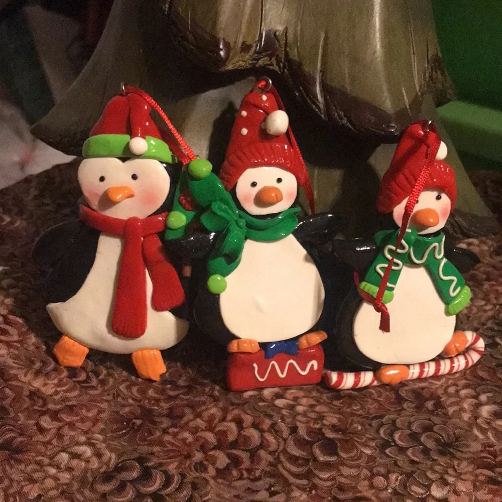 Set of 3 Penguin Ornaments